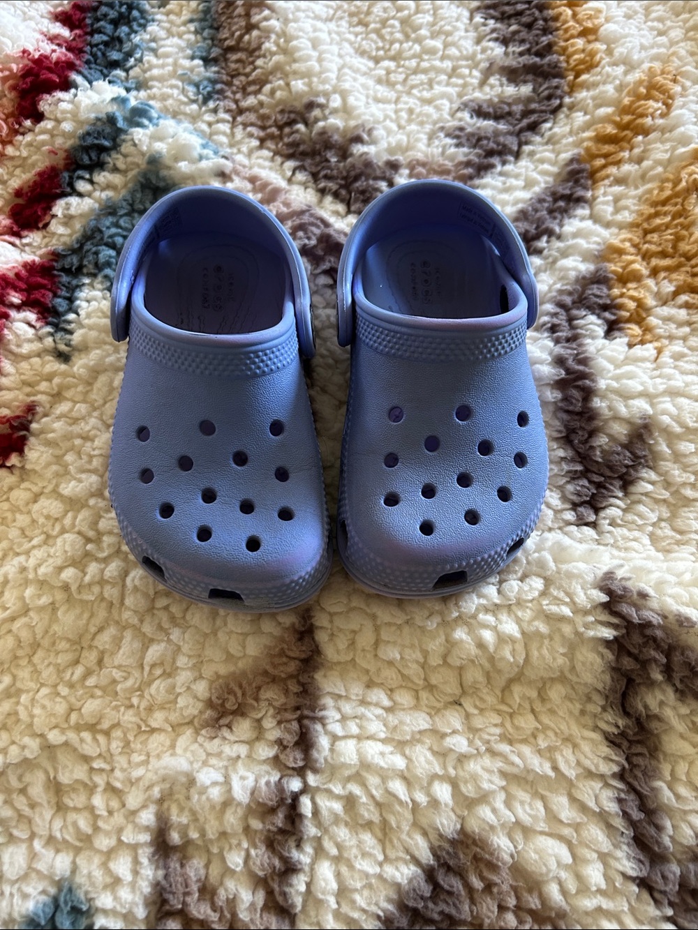 CROCS Kids Purple Slip-On Clogs with Heel Strap